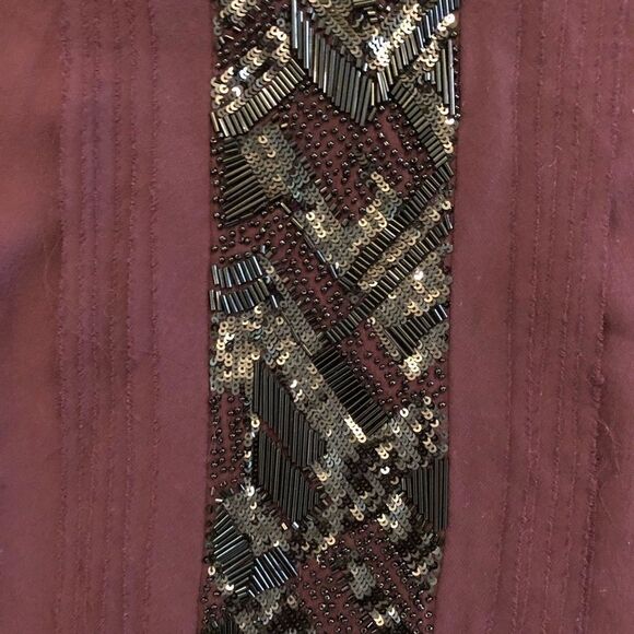 Vince | Plum Purple Silk Chiffon Blouse - Picture 3 of 5